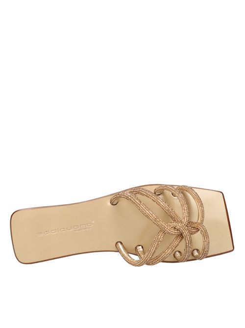 Mules in pelle e strass. EDDICUOMO | DS145/TB CAM.ORO